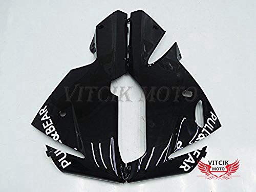 Vitcik (Fairing Kits Fit For Zx-10R Zx10R Ninja 2004 2005 Zx-10R Zx10R Ninja 04 05) Plastic Abs Injection Mold Complete Motorcycle Body Aftermarket Bodywork Frame (Silver & Black) A043 #TOP7