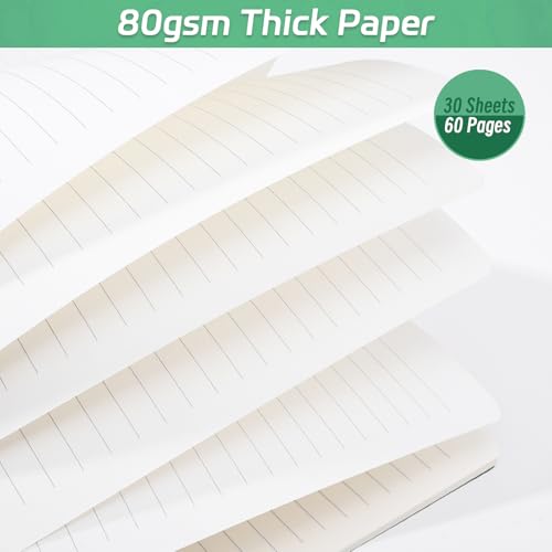 Thboxes 5Pcs A5 Lined Notebooks, 60 Pages(30 Sheets) Each Soft Cover Lined Notepad Multipack Notebook for Students Travelers Making Plans, Writing Memos (5 Mixed Color) - Image 2