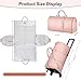 Ytonet Rolling Garment Bags for Travel, Convertible Carry On PU Leather Travel Bag 2.0 Roller Edition, 3 in 1 Suit Garment Duffle Bag with Wheels and Shoe Pouch for Business Wedding Overnight, Pink