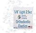 Clear 1/8" 2.5 Oz - Orthodontic Elastic -For Braces - Dental Rubber Bands