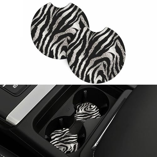 Posavasos para Auto 2 Piezas Antideslizante Negro y Blanco miniatura 5