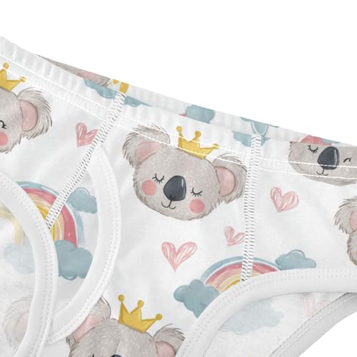 Wusikd Cute Koala Boys' Underwear Cotton Rainbows Clouds Boys Briefs Soft Toddler Underwear 2T4