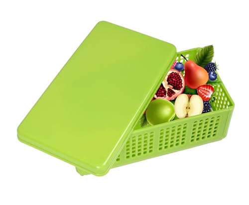 Image of Generic Foldable Plastic Basket, Green - 2 Pack