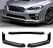 Q1-TECH, 9-Piece Front Bumper Lip & Side Skirt Extensions Diffuser Compatible with Subaru WRX STI Sedan 2015-2021, Front Lip Spoiler Body Splitter ABS (Painted Black)