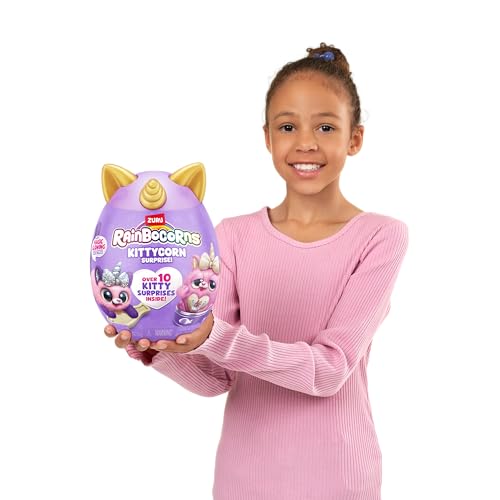 Miniatura 5 de Rainbocorns Kittycorn Surprise Series 2, Chai The Chinchilla Cat - Peluche Coleccionable - 10 sorpresas para desempacar, despegar y revelar corazón, calcomanías, a Partir de 3 años (Gato Chinchilla)