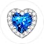 12.December(Dark Blue Topaz)-Heart Cut