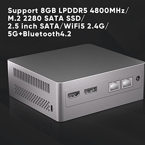 KingnovyPC 12th Gen Quad 4K Mini PC Windows 11 Alder Lake N100, 8GB LPDDR5 4800Hz 512GB mSATA SSD, Up to 3.4GHz, WiFi6, Dual HDMI DP 4*USB Desktop Computer Office Home – Bild 6