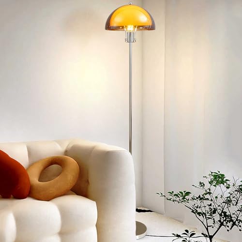 NHPJFDC Lampadaire rétro Champignon avec Deux Abat-Jours en Verre, Lampe sur Pied avec Commande à pédale, Lampe Haute pour Salon, Chambre et Bureau à Domicile, Lampe de Lecture