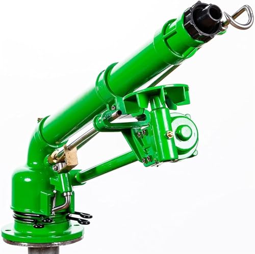 Impact Sprinkler with Pressure Gauge, 2' Farm Irrigation Spray Gun, 360° Large-Area Watering Spray, for Farm Lawn Garden Irrigation