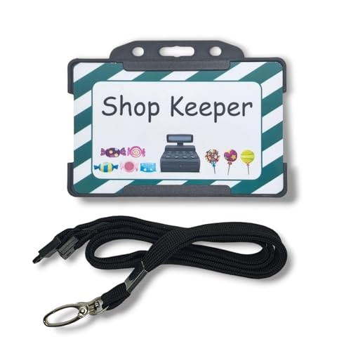 Shop Keeper Children's Novelty ID Card & Lanyard - Role play - Pretend Play - Imaginary Play