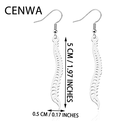 CENWA Stainless Steel Spine Earrings Scoliosis Disease Earrings Chiropractor Earrings Spine Doctor Gift2