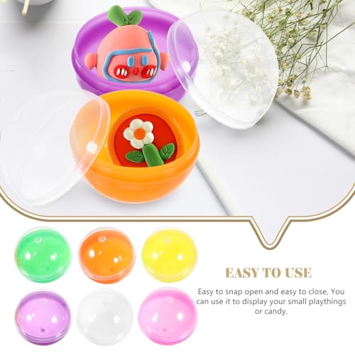 Image of 50Pcs 1.77 Inch Plastic Gasket Shells for Vending Machines Openable Mini Egg Balls for Kids Toys Party Favors Claw Machine Prizes Storage