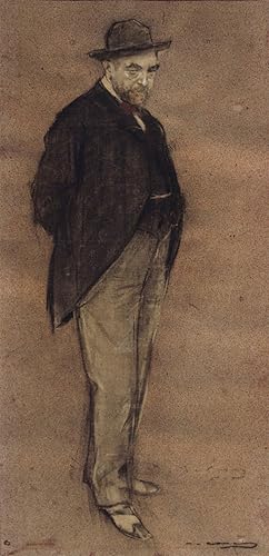 Tableau Toile Portrait Ramon Casas pour Habiller un Grand Mur Vide Salon 60x90cm
