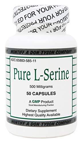 Pure L-Serine 500 mg - 50 Capsules by Montiff