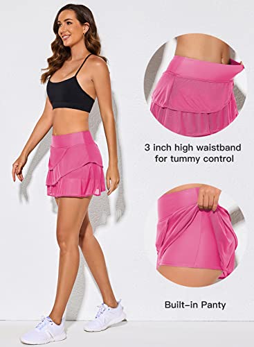 Aleumdr Women's Three Layered Swim Skirted Bikini Swim Bottom Swimdress Rose Medium 8 10 #TOP3