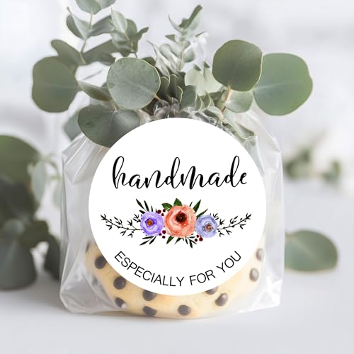 120 x Handmade Labels Stickers Bouquets Handmade Stickers Candy Label Flower Labels Especially for You Party Favor Stickers 1.6 in