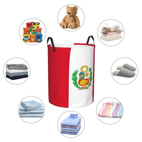 Panier à linge haut drapeau du Pérou pour rangement de couvertures - 7