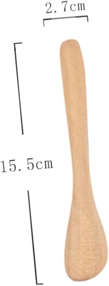 KOMBIUDA 4 Pcs Japanese Lotus Wood Bread Knife Set – Natural Butter and Jam Spreaders for Home Kitchen – 15.5x2.7cm Round Head Design for Baking and Serving