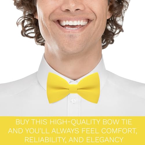 Image of Bow Tie House Mens Bowties Pre-tied Shape Clip on Bowtie Solid Men Formal Wear for kids, baby boys, toddler any age bow ties