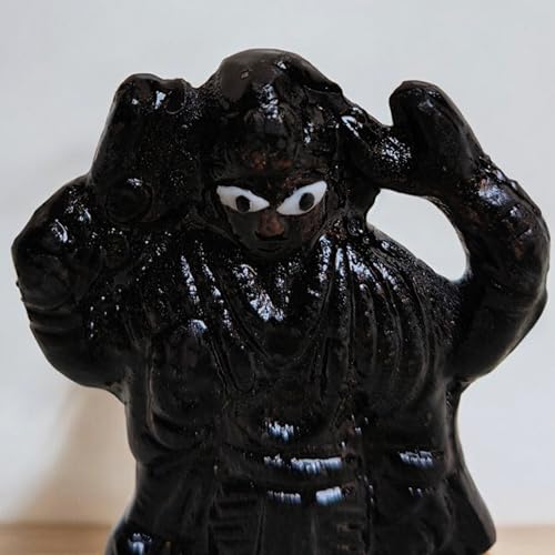 Estatua Iron Shani Dev 3 pulgadas para adoración espiritual miniatura 6