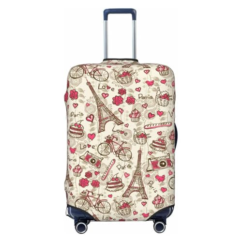 Paris Vintage For Travel Luggage Cover Suitcase Protector Fits 18-32 Inch Travel Luggage Protector Elastic Luggage Anti-Scratch Suitcase Cover - Main Image