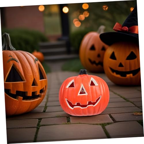 Linterna calabaza LED sin baterías iluminación autónoma y ecológica para Halloween 6