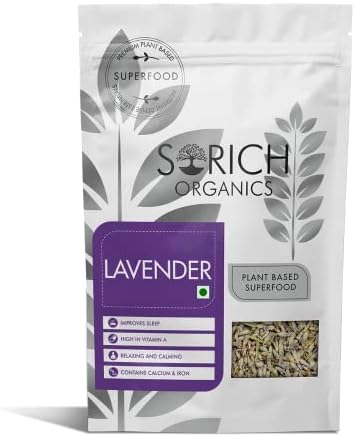 Sorich Organics Lavender Flower Herbal Tea 100 Gm - Helps in Glowing Skin | Pure & Natural Herbal Tea | Detox Tea