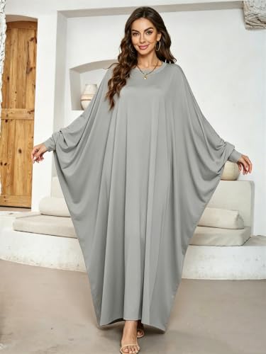 Image of Boedaty Women Soft Muslim Prayer Dress Abaya Islamic Ramadan Full of Elasticity Garment Dubai Robe