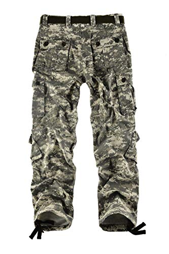 Leward Men's Wild Cotton Casual Military Army Cargo Camo Combat Work Cargo Hiking Pants with 8 Pocket2