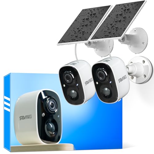 Vicohome 2CG6 Best 2K Solar Security Camera Wireless Outdoor System No NVR Needed Battery Powered Easy to Setup Motion Detection Two Way Audio Color Night Vision SD Slot 180 Days Care Plan