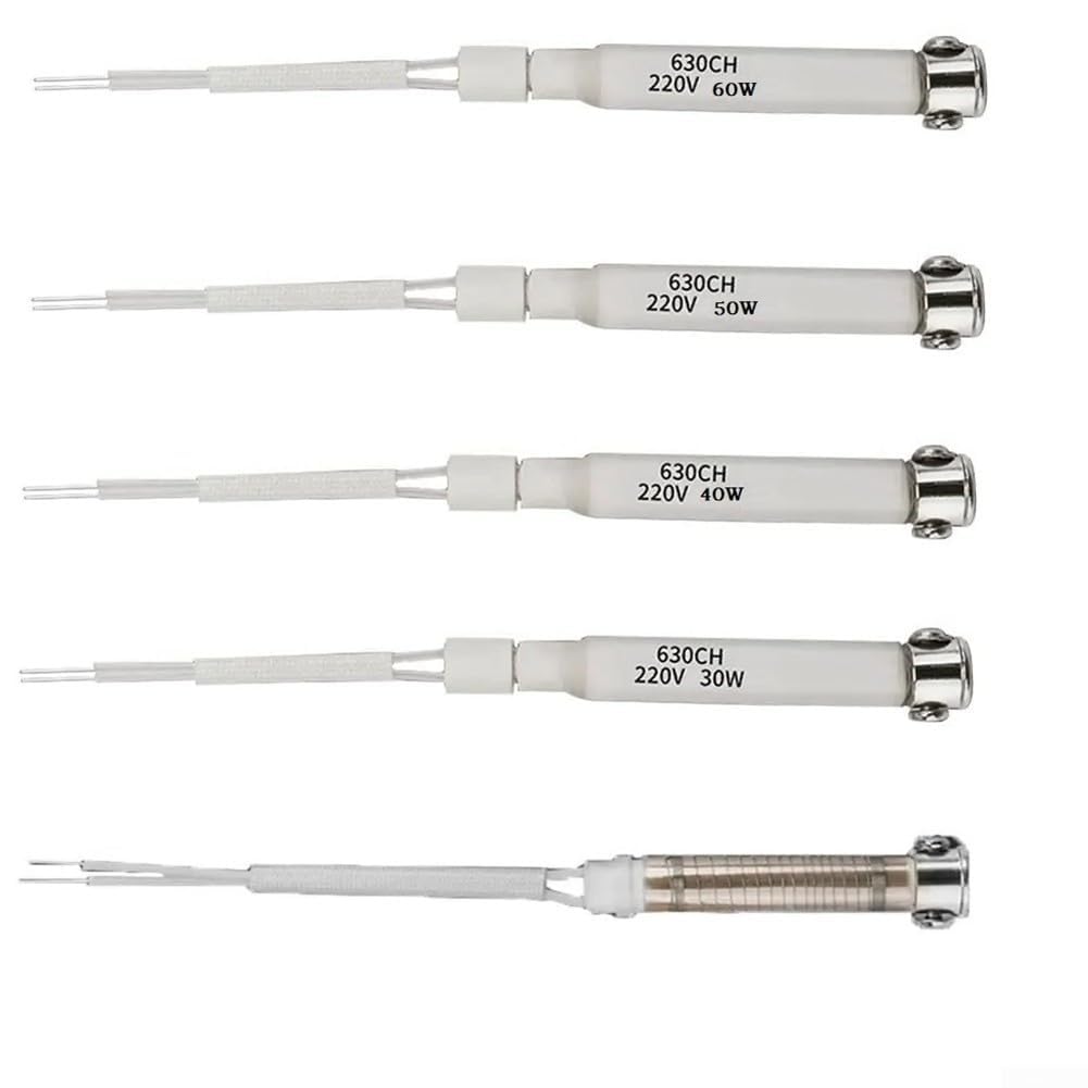 CuddleCraft 1 Pcs 30-60W Electric Soldering Iron Heating Core Element Full/SemiCeramic External, Long Lasting Electric Soldering Iron Heating Core,Full Ceramic-60w