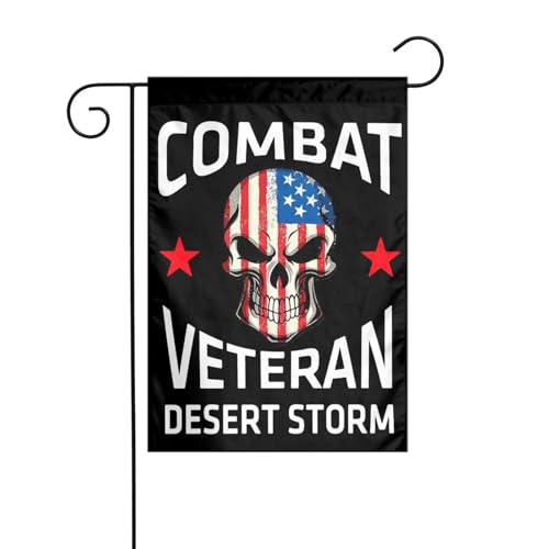 Us Army Combat Veteran Desert Storm Garden Flag 12x18in Garden Decoration Outdoor Yard Garden Lawn Holiday Decoration Banner Sign