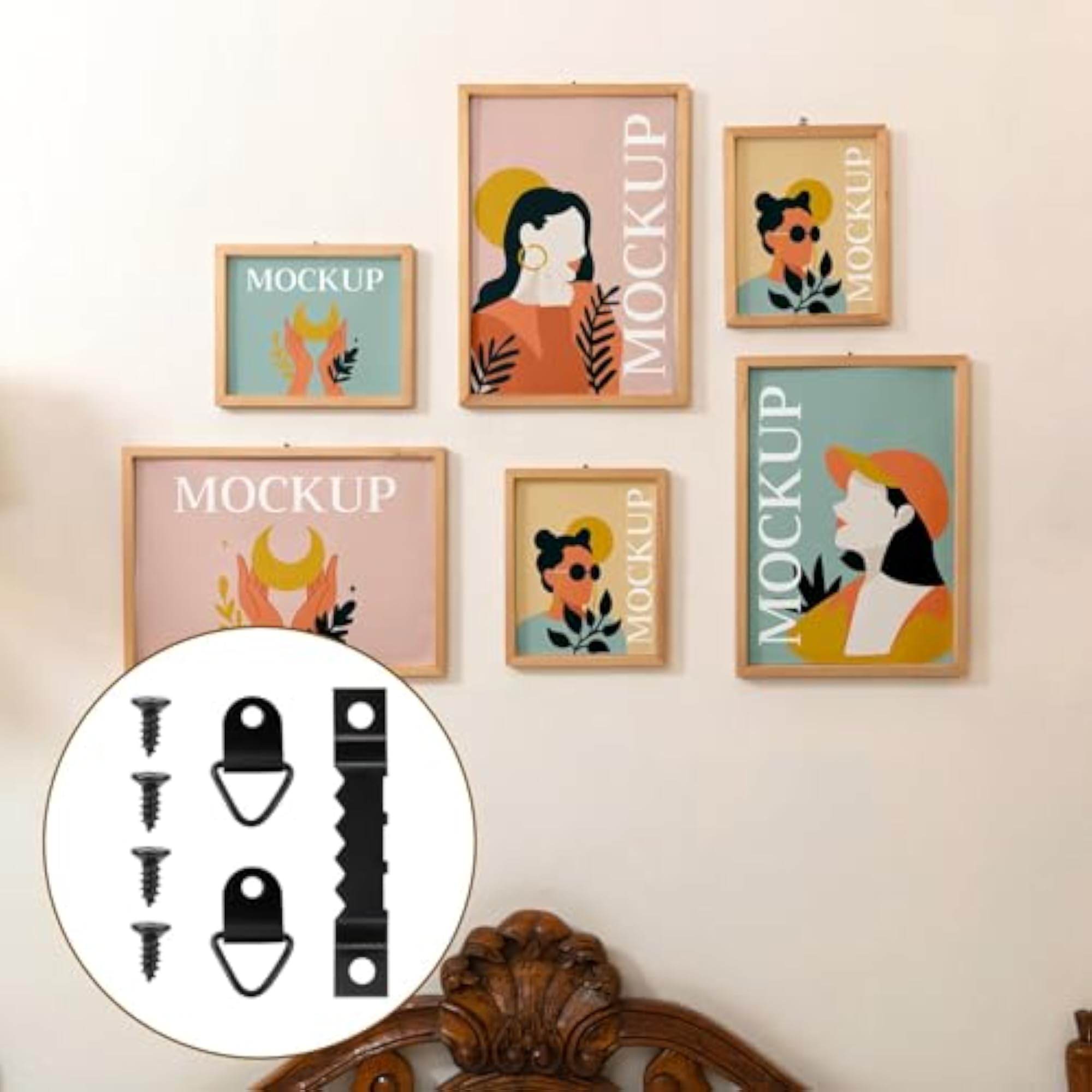 251 Pcs Photo Frame Hanging Kit