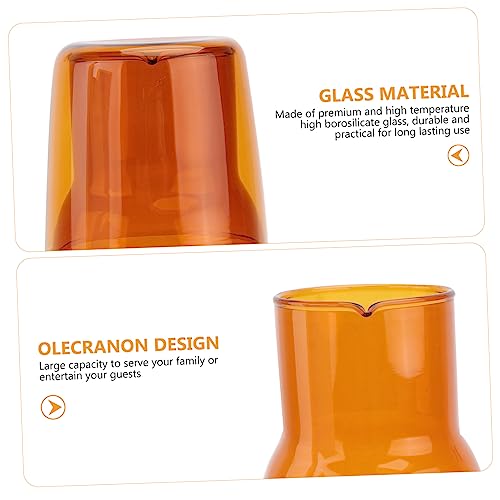 Set de vaso y tetera de vidrio transparente para hogar miniatura 7