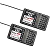 DUMBORC X6PM-350 6CH Mini RC Radio Transmitter with X6FG Gyro Receiver and 2pcs X6F Receiver Low Voltage Alarm & Fail-Safe Function Mixed Mode for RC Vehicle Car Boat Tank Model Parts Portable Remote