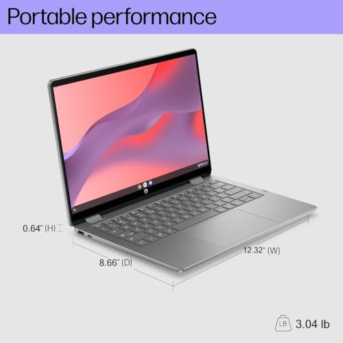 Image of HP Chromebook 14 x360 Plus, 14 inch 2-in-1 Laptop, Intel N150, 4GB, 128GB UFS