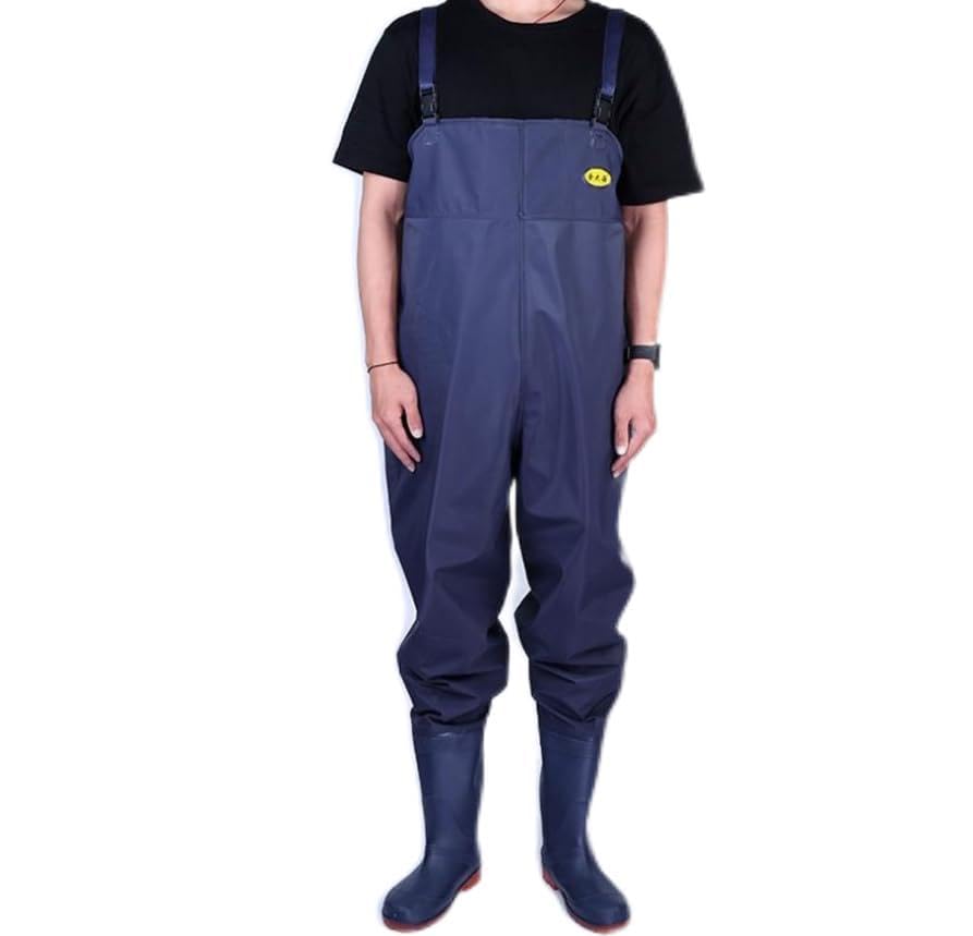 Wathosen zum Angeln, wasserdichte Wathosen mit Stiefeln für Männer und Frauen, Jel für Männer und Frauen, wasserdichte Jagdstiefel aus Nylon und PVC mit Watgürtel, Mehrfarbig optional (3 42)