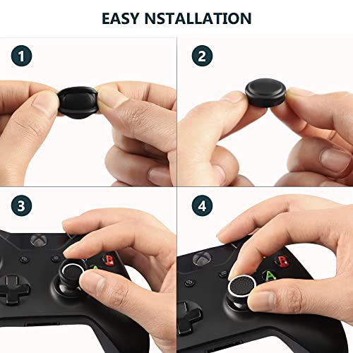 6Pcs Ps5 Silicone Thumb Cap, Non-Slip Silicone Analog Joystick Thumb Stick Grip Cap For Ps2, Ps3, Ps4, Ps5, Xbox One, Xbox Series X/S, Xbox 360, Switch Pro, Wii U Game Controller (Black White) #TOP5