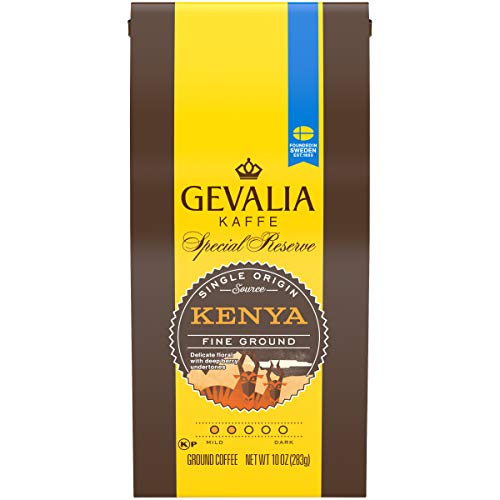 Gevalia Special Reserve Mild Roast Fine Ground Coffee Kenya 10 Ounce & Special Reserve Guatemala Coarse Medium Roast Ground Coffee (10 Oz Bag) #TOP1