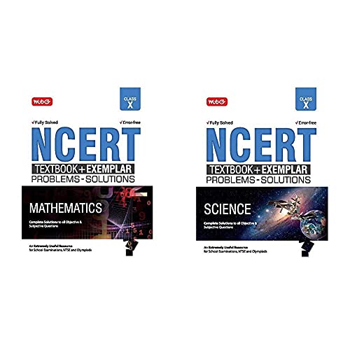 Book cover of NCERT Exemplar Problems - Solutions + Test Books For Class -10 : Science + Maths Fully Solved & Error Free ( Set Of 2 Books )