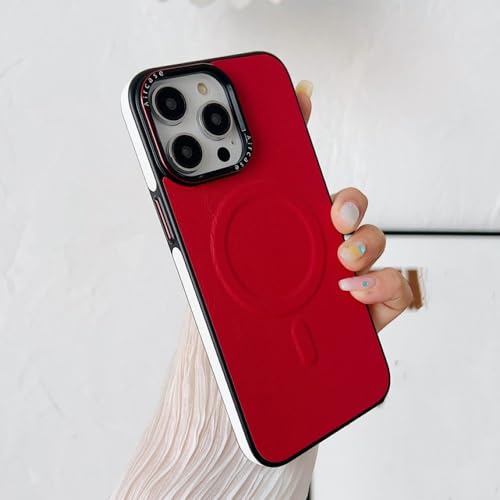 Étui en cuir double couleur haut de gamme pour iPhone 14 Pro Max