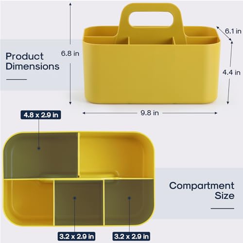 image for AOZITA Multiuse Caddy Organizer w/ Handle - Stackable Plastic Tote Bin
