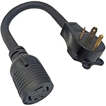 FC-TTL431 NEMA TT-30P to L14-30R 3 Prong to 4 Prong generator adapter cord Male TT-30P to Female L14-30 Receptacle 30A 125V Output 125V