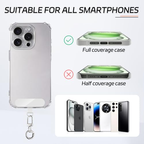 Onglet d'attache de téléphone, 10 pièces patch universel de cordon de téléphone sans transparent - Photo 8 sur 104