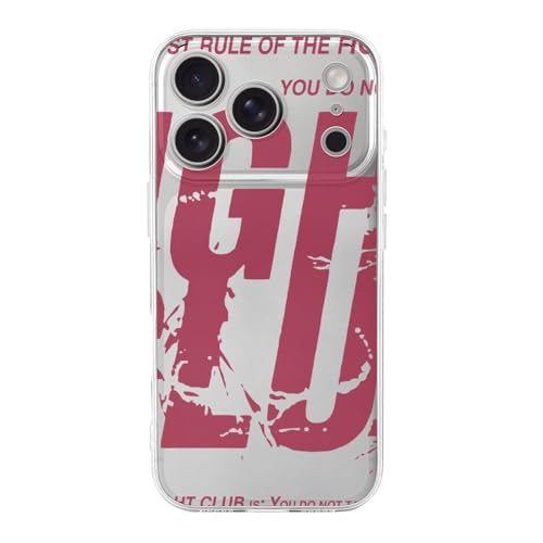 iPhone17 Pro�ɓK������ �t�@�C�g�N���u Fight Club IPhone17�V���[�Y�Ή� TPU �X�}�z�P�[�X �Ռ��z�� �N���A �P�[�X �ϏՌ� ���^ �\�t�g �ی�J�o�[ ����h�~ ���E�ȒP ���C�����X�[�d�Ή�