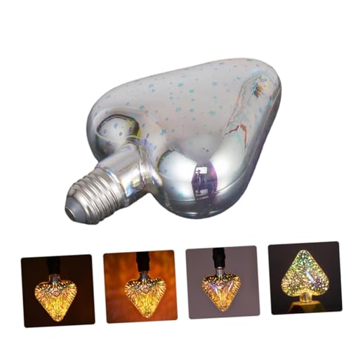 Ampoule LED en verre 3D cœur à usage longue durée pour décoration intérieure