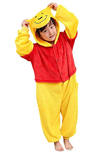 LeaveLiveTrajes de Animales Infantiles Trajes de Halloween Trajes de rol Pijamas (125#(55-59 Inch), KidsWinnie)