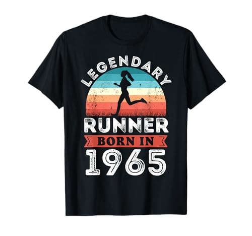 Legendary Runner nacido en 1965 60 regalos de cumpleaños Running Camiseta
