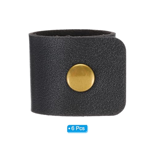 PATIKIL Napkin Rings, 6 Pcs Leather Napkin Rings Rustic Holder for Table Decor Thanksgiving Farmhouse Wedding Fall Banquets Dinner Party Ornaments Classic, Black - Cosy Home Interiors PATIKIL Napkin Rings, 6 Pcs Leather Napkin Rings Rustic Holder for Table Decor Thanksgiving Farmhouse Wedding Fall Banquets Dinner Party Ornaments Classic, Black - Image 3