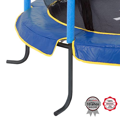 Miniatura 7 de Ultrasport Cama Elástica Interior Jumper 140 Cm Para Niños, Cama Elástica Ocio Y Fitness Para Niños A Partir 3 Años, Para Uso En Interior, Extremadamente Segura Con Red Y Borde Con Revestimiento, Azul